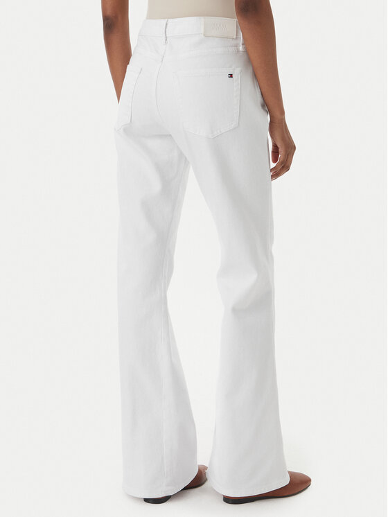Tommy Hilfiger Tommy Hilfiger Jeans hlače WW0WW49655 Bela Flare Fit