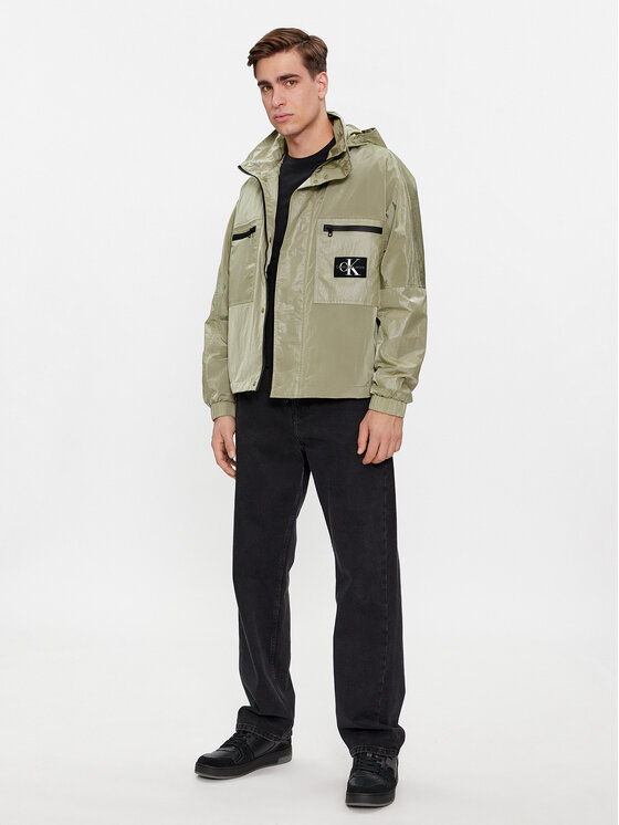 Calvin Klein Jeans Calvin Klein Jeans Geacă Utility Track Jacket J30J324663 Verde Regular Fit