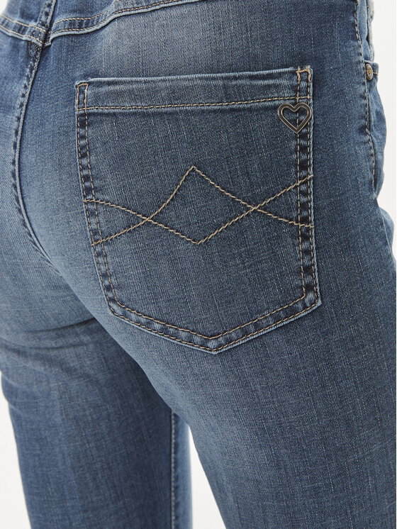 Please Please Jeansy P2XSBQ2W7N Granatowy Straight Leg