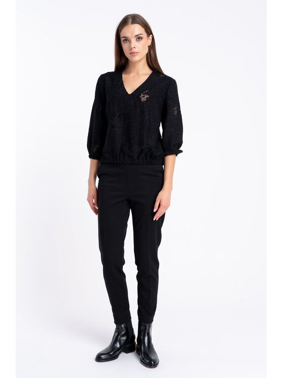 CLICK CLICK Blúzka 10-6947 Čierna Loose Fit