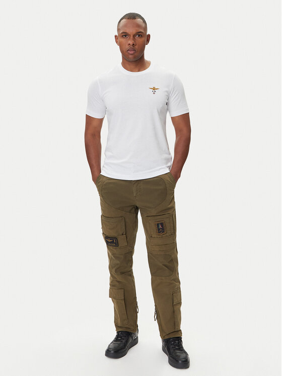 Aeronautica Militare Aeronautica Militare Auduma bikses 252PA1387UCT0149 Zaļš Regular Fit
