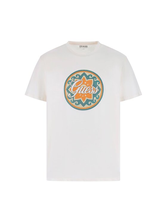Guess Guess T-Shirt 182433 Beżowy Classic Fit