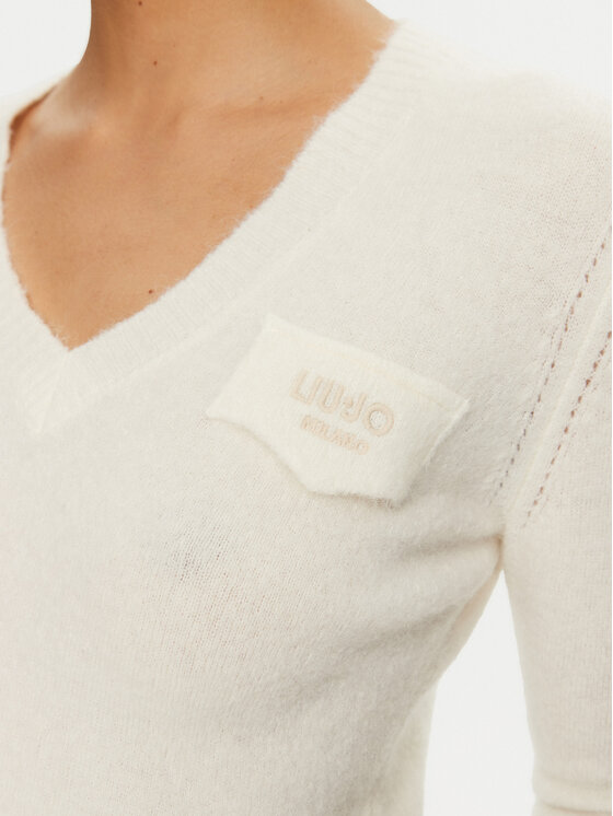 Liu Jo Liu Jo Sweter WF4431 MA49P Écru Regular Fit