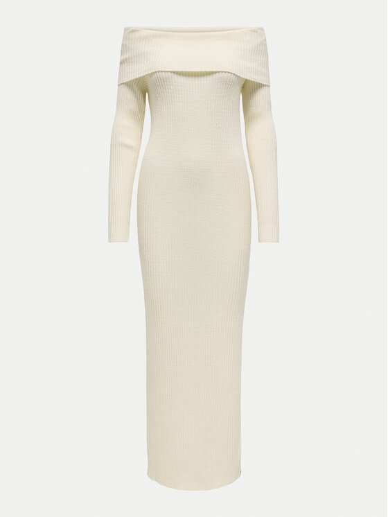 ONLY ONLY Trikotāžas kleita Katia 15342132 Écru Regular Fit