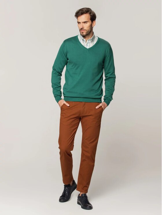 Willsoor Willsoor Sweter 71818/2 Zielony Regular Fit