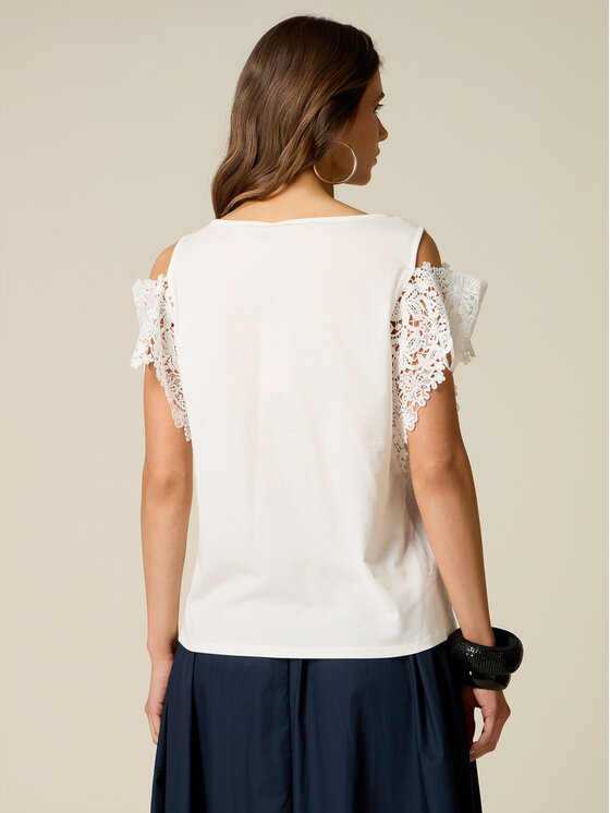 Oltre Oltre T-shirt G02AJ004729N011 Bianco Regular Fit