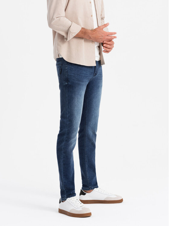 Ombre Ombre Jeansy OM-PADP-0214 Niebieski Regular Fit