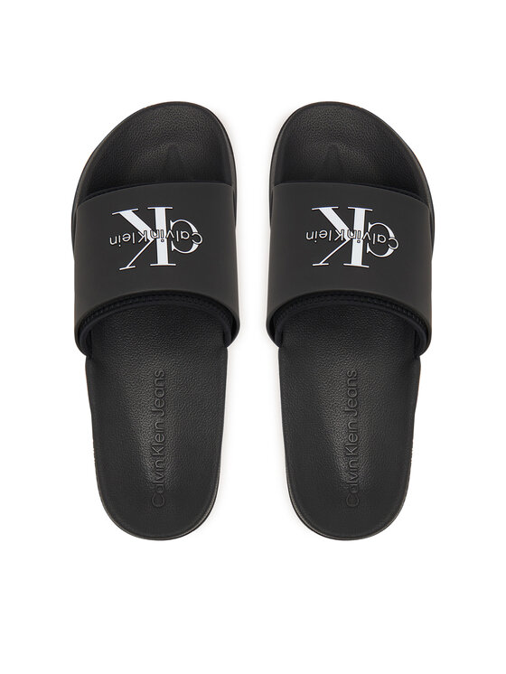 Calvin Klein Calvin Klein Nazouváky Ess Slide Rubber Neoprene HM0HM02229 Černá