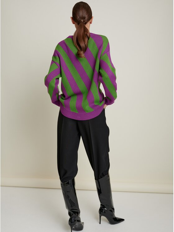 La Mania La Mania Maglione TWISTY 2 Viola Classic Fit