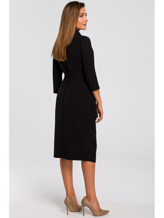 Stylove Stylove Koktejlové šaty S175 Čierna Regular Fit