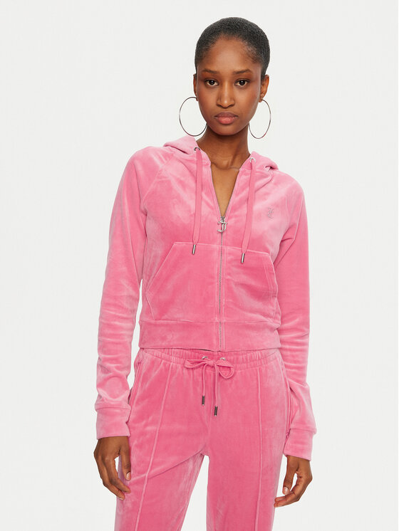 Juicy Couture Juicy Couture Majica dugih rukava Madison JCWA122001 Ružičasta Slim Fit