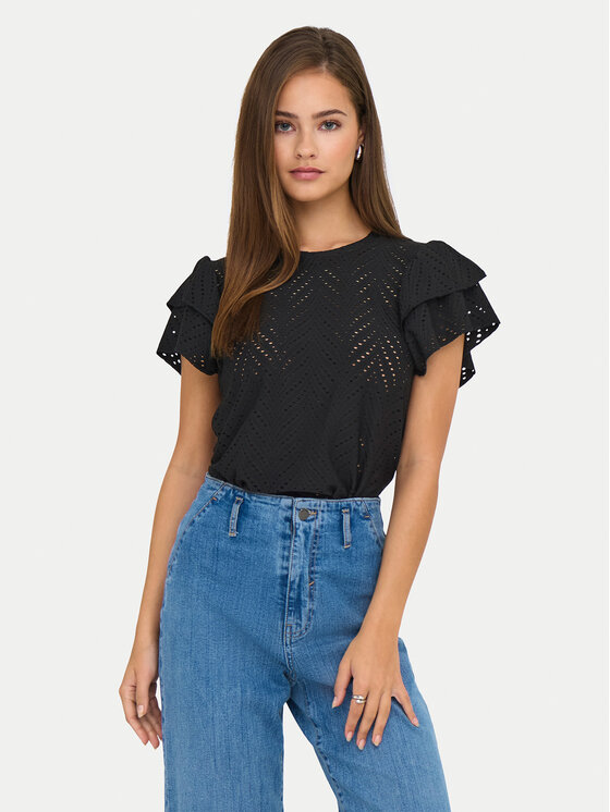 JDY JDY Μπλουζάκι Carla 15351452 Μαύρο Regular Fit