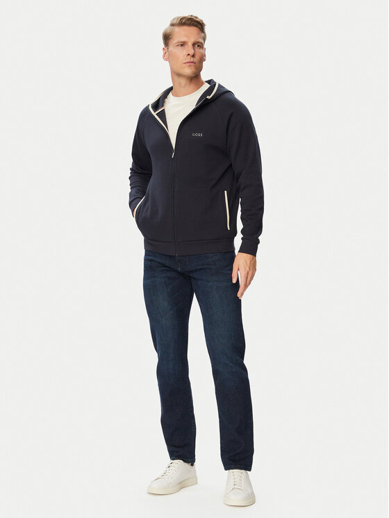 BOSS BOSS Bluza Sense Hooded Jacket 50566916 Granatowy Regular Fit