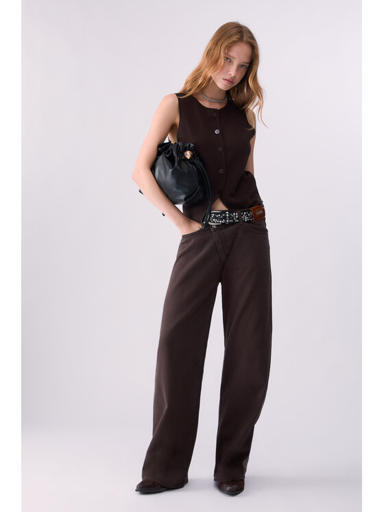 Liu Jo Liu Jo Pantaloni di tessuto UF6160T581A91106 Marrone Regular Fit