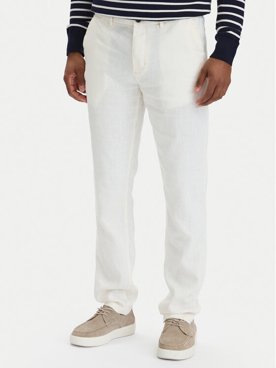 Tommy Hilfiger Pantaloni chino Denton MW0MW42337 Alb Straight Fit
