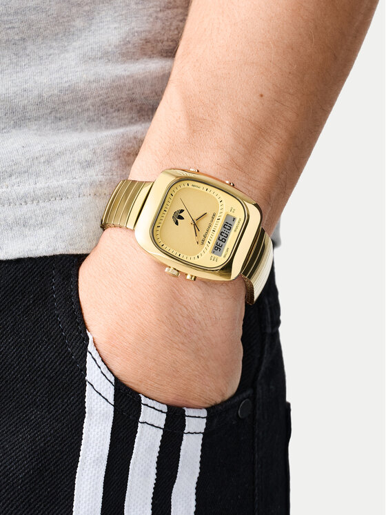 adidas adidas Hodinky Retro Wave Three Chronograph AOSY25014 Zlatá