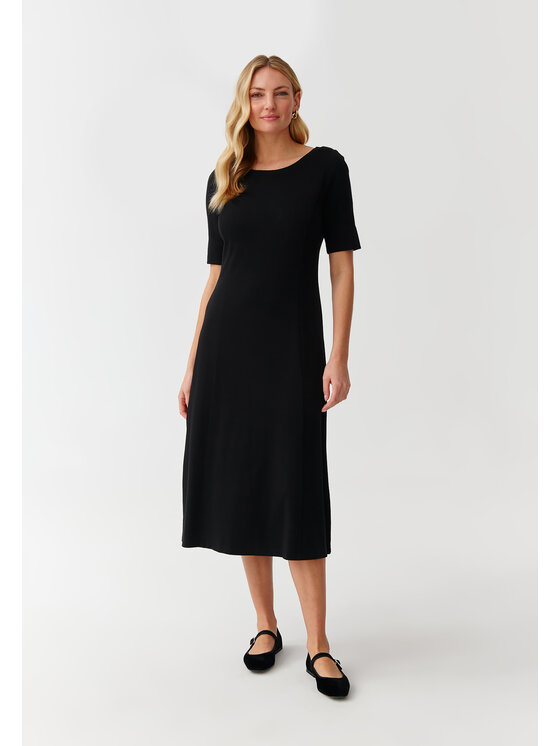 TATUUM TATUUM Úpletové šaty MANTI Černá Flare Fit