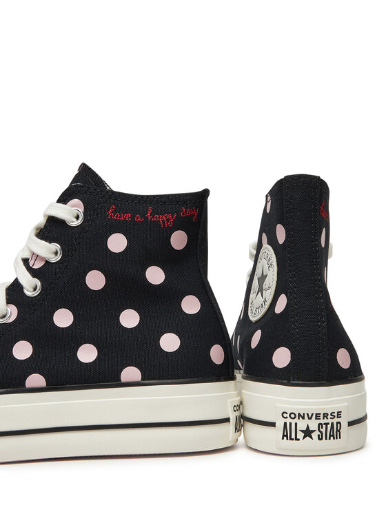 Converse Converse Plátěnky Chuck Taylor All Star Lift Platform Polka Dots A10688C Černá