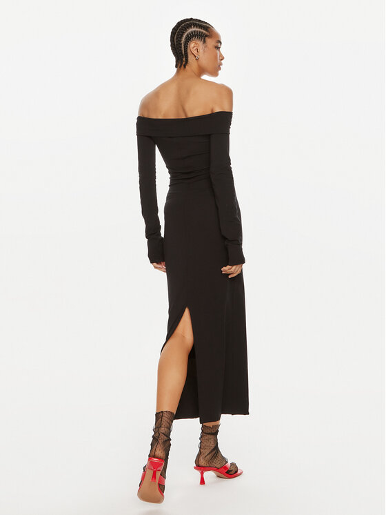ROTATE ROTATE Φόρεμα κοκτέιλ Pippi 113026100 Μαύρο Slim Fit