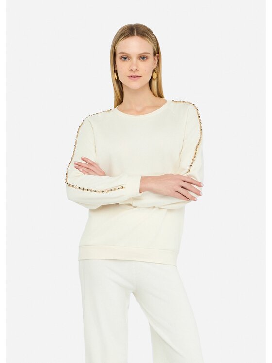 Liu Jo Liu Jo Felpa TF5114FS32110103 Bianco Regular Fit