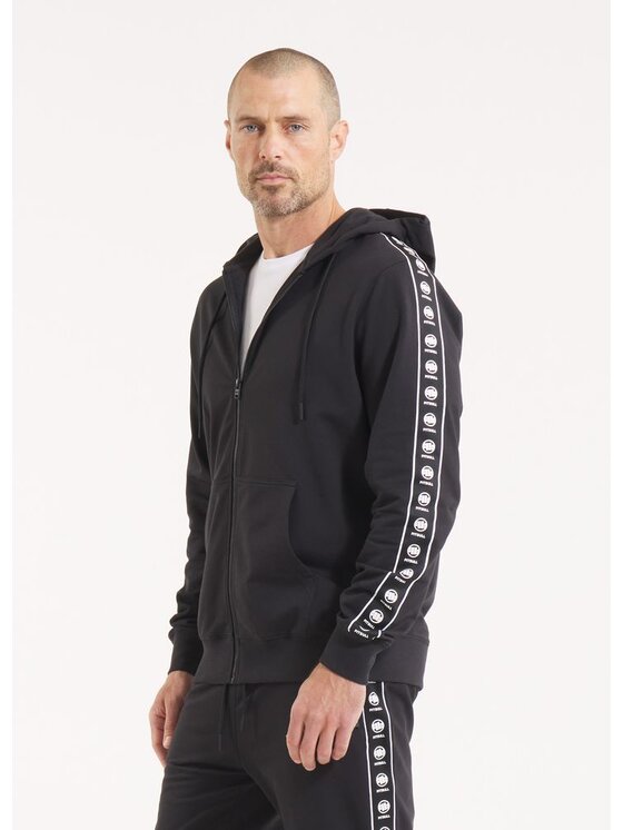 PITBULL PITBULL Bluza Bluza męska rozpinana z kapturem TAPE NUGGET M Czarny Regular Fit