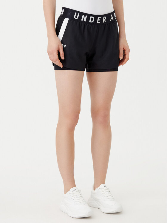 Under Armour Under Armour Sporta šorti Ua Play Up 2-In-1 1351981 Melns Loose Fit