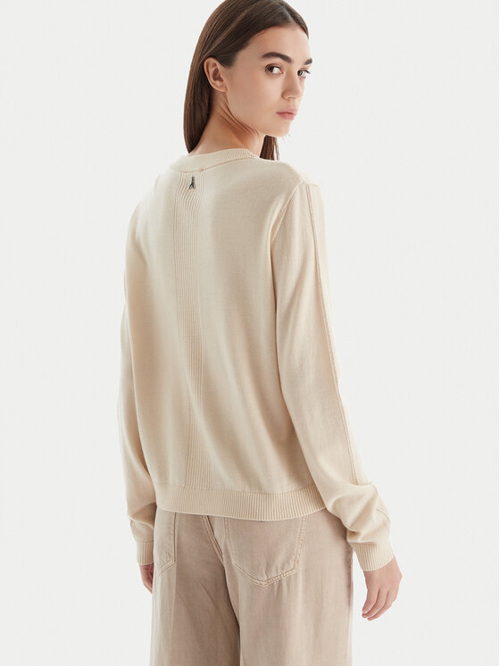 Patrizia Pepe Patrizia Pepe Sweter 2K0363/KM36-W405 Écru Regular Fit