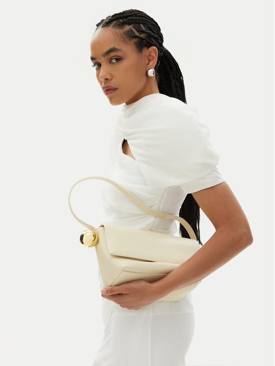 JACQUEMUS JACQUEMUS Käekott Le Rond Carre 24H243BA383-3171 Kreemjas