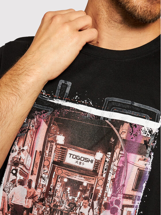 T-shirt Station 1 Nero Regular Fit