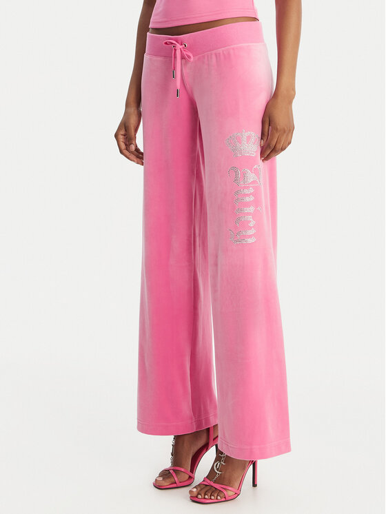 Juicy Couture Juicy Couture Pantaloni da tuta Gothic Crown JCBBJ126806 Rosa Straight Leg