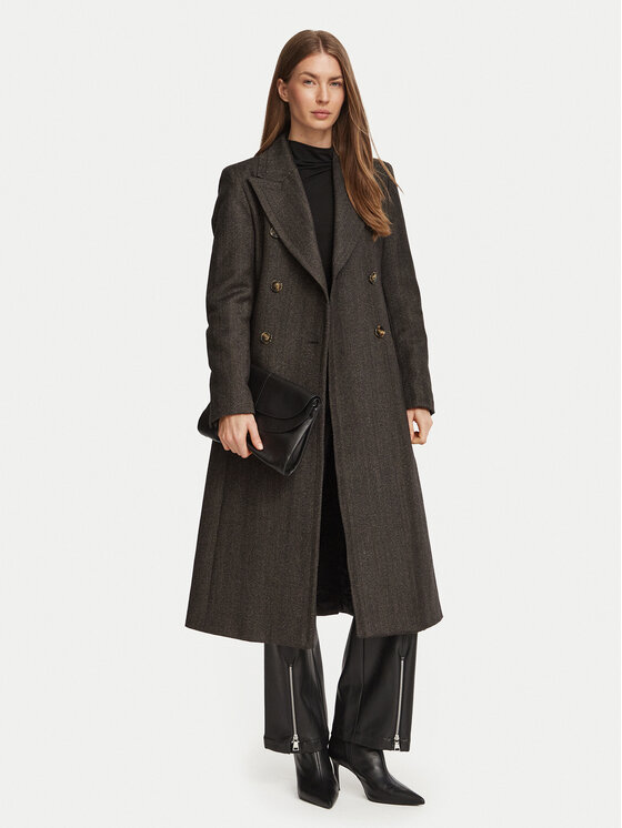 Marella Marella Płaszcz wełniany 2623016034200 Brązowy Regular Fit