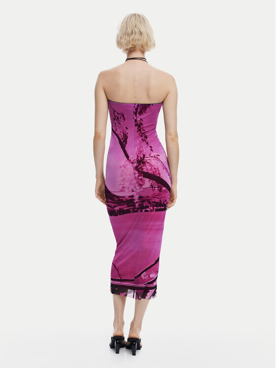 Desigual Desigual Letní šaty Lakecomo 25SWVK39 Růžová Slim Fit