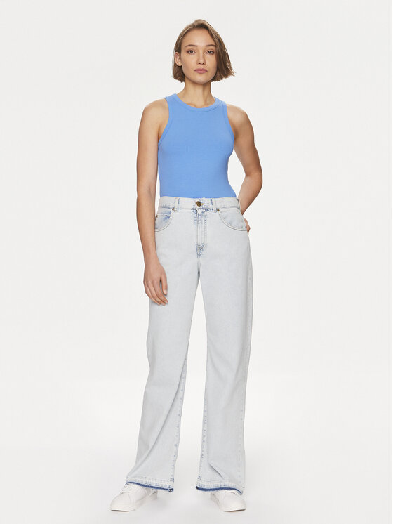 Tommy Hilfiger Tommy Hilfiger Marškinėliai WW0WW38635 Mėlyna Slim Fit