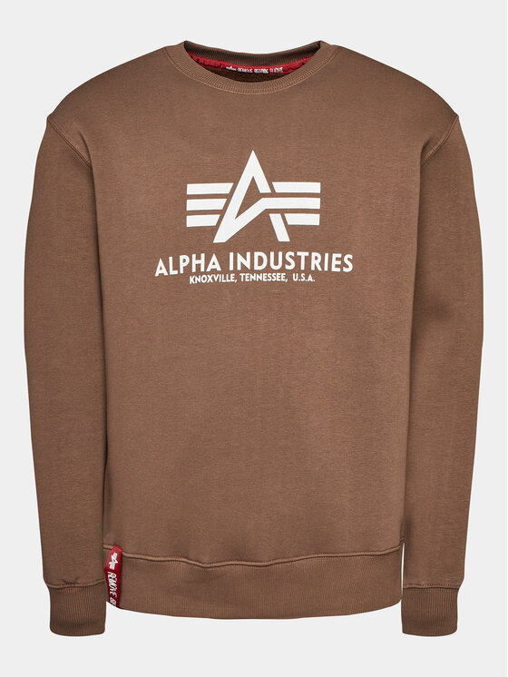 online Shop Alpha Industries Sweatshirt Basic 178302 Fit Regular Braun