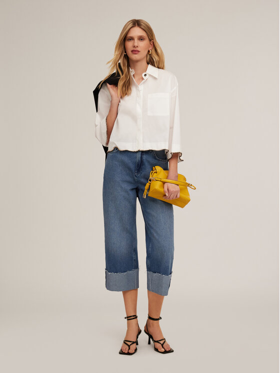 Motivi Motivi Camicia 5199Q000745N011 Bianco Regular Fit