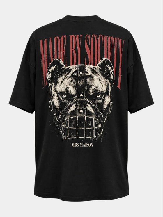 MADE BY SOCIETY MADE BY SOCIETY T-Shirt Iron Bite - T18048 Czarny Basic Fit