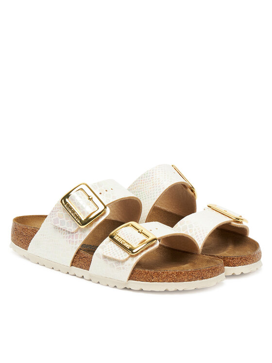 Birkenstock Birkenstock Klapki Sydney Cushion Buckle 1030258 Écru