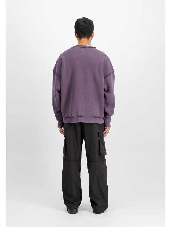 Alpha Industries Alpha Industries Bluza Open Edge Sweatshirt Fioletowy Relaxed Fit