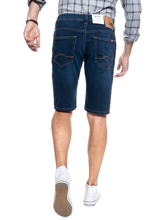Mustang Mustang Szorty jeansowe CHICAGO SHORT Niebieski Slim Fit