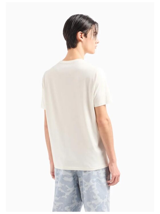 Armani Exchange Armani Exchange Tričko T-SHIRT Biela Regular Fit