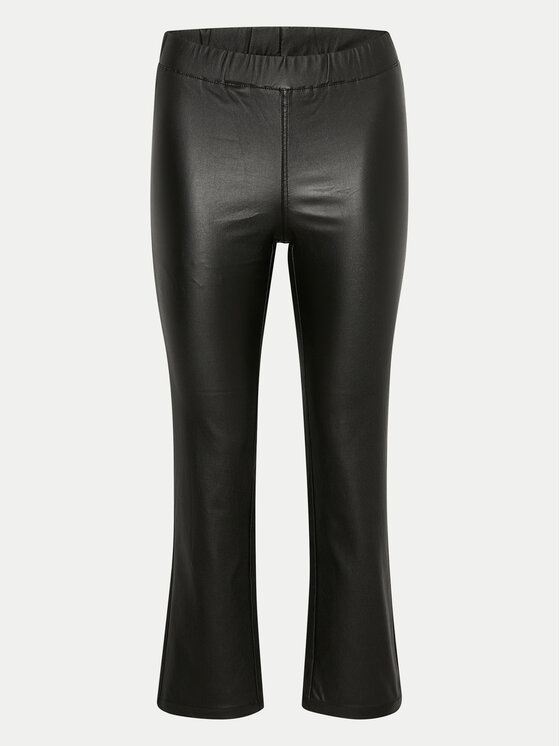 Kaffe Kaffe Tehisnahast püksid Ada 10503875 Must Slim Fit