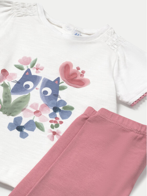 Mayoral Mayoral Completo T-shirt e leggings 1736 Rosa Regular Fit
