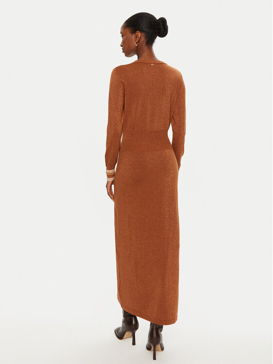 Gaudi Gaudi Трикотажна сукня 421BD13009 Коричневий Slim Fit