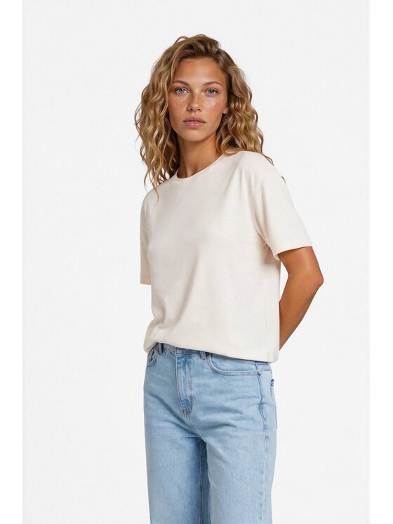 LE POSSÉ LE POSSÉ Bluzka BL Kremowy Regular Fit