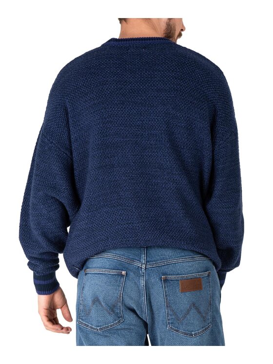 Wrangler Wrangler Sweter 112321411 Granatowy Relaxed Fit