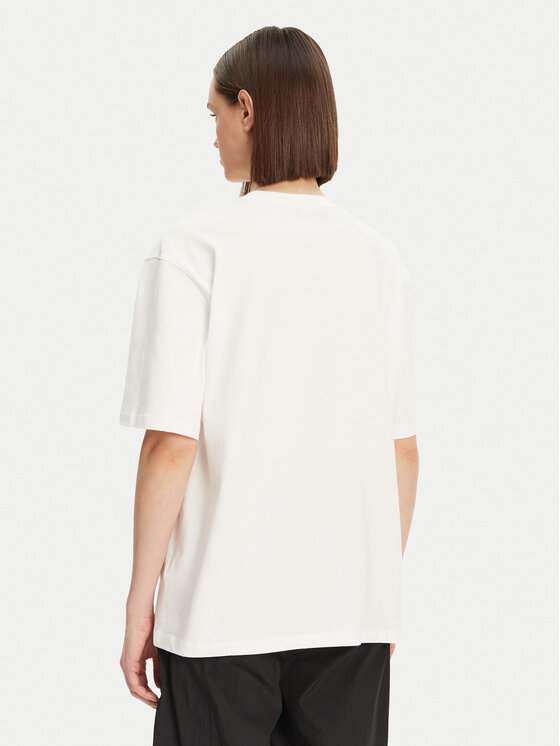adidas adidas Marškinėliai Essentials Boyfriend JC8967 Balta Oversize