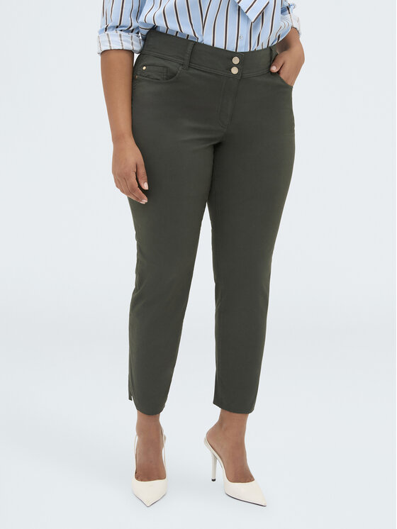 Fiorella Rubino Fiorella Rubino Pantaloni di tessuto P713T005196N035 Verde Skin Fit