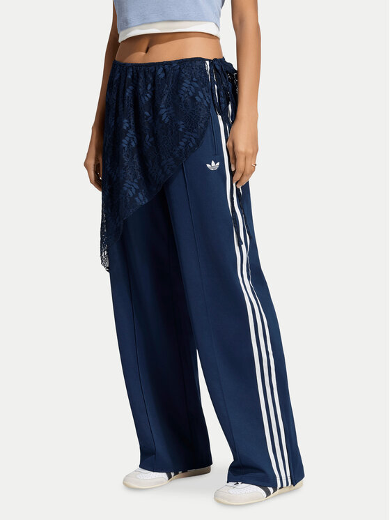 adidas adidas Spodnie dresowe 2In1 Firebird Loose Track Trousers With Lace Skirt LG4273 Niebieski Relaxed Fit