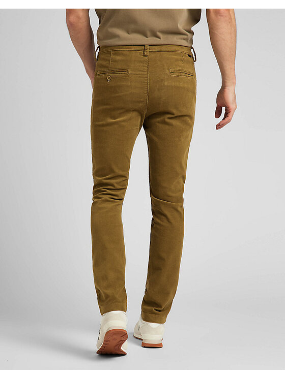 Lee Lee Pantaloni di tessuto SLIM CHINO Marrone Regular Fit
