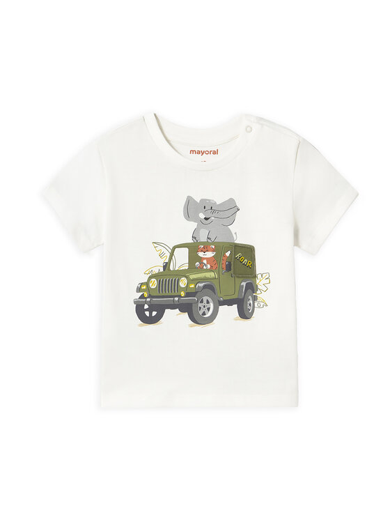 Mayoral T-Shirt 1053 Biały Regular Fit